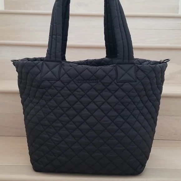 MZ Wallace Black Large Metro Tote Deluxe - with Luggage Opening - Picture 5 of 15